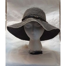 REI UPF 50+ Mujers S/M Graphite Ribbon Floppy Sun Hat Wood Bead Trim Beach  eb-18388246